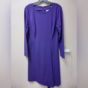 Louis Delrolio long sleeve purple dress size S